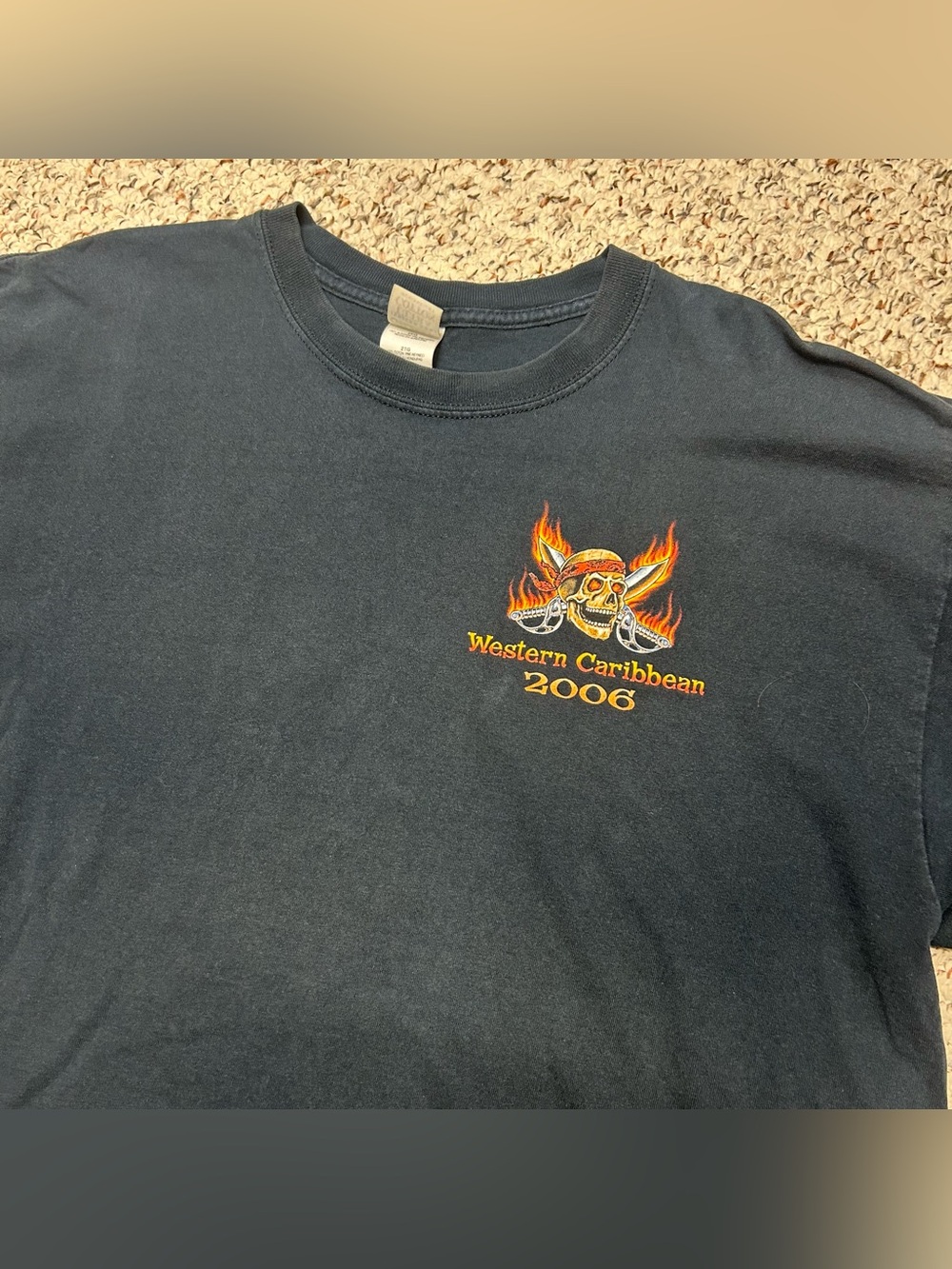 Western Caribbean High Seas Rally 2006 Shirt Men’s XXL Gildan Black Biker